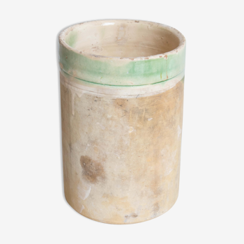 Pot antique cylindre en céramique