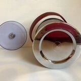 Burgundy leatherette ice bucket