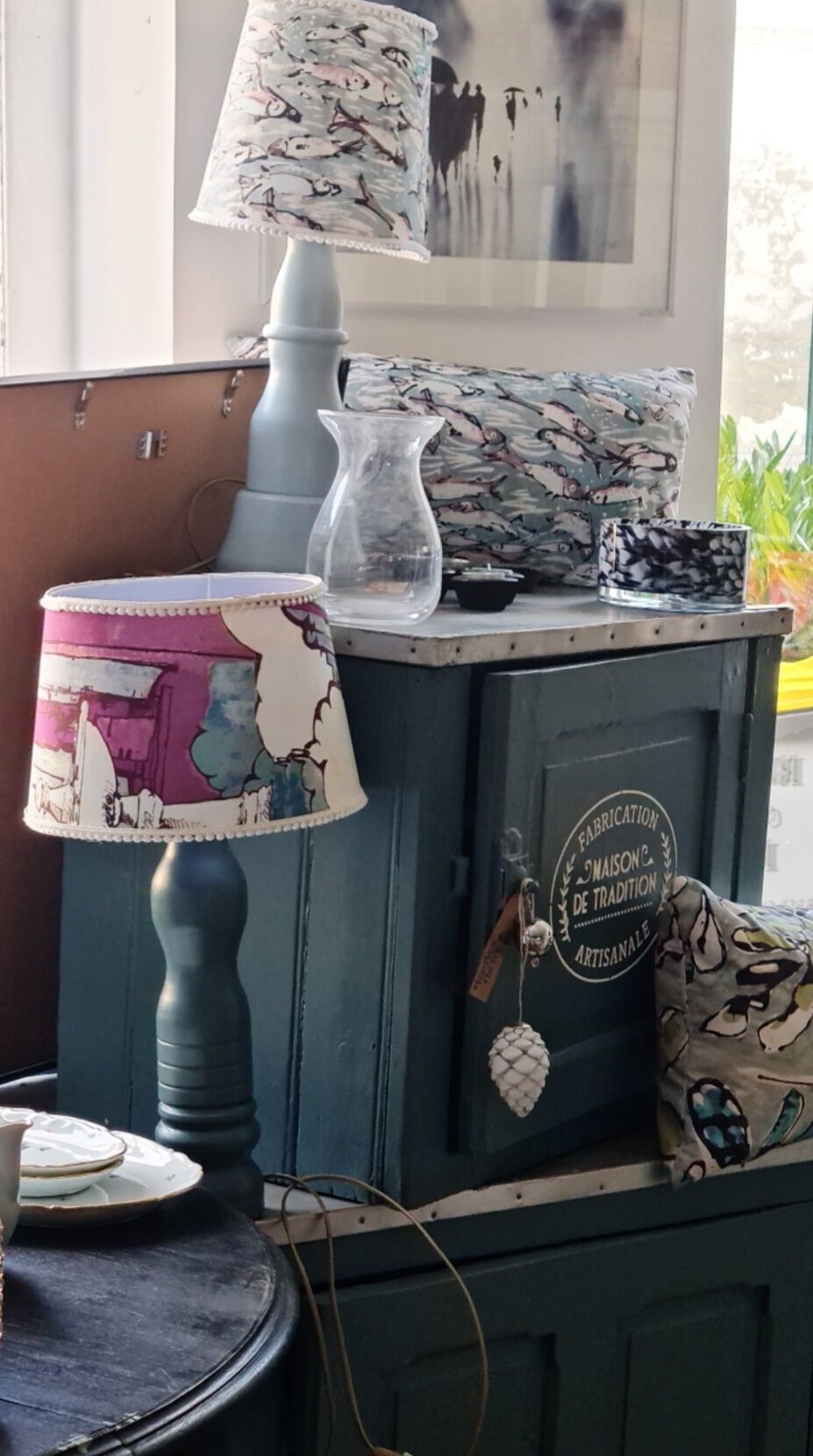 Lamp foot wood cabinetmaker abbat day fabrics creator