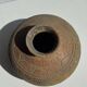 Small round ancient vase in engraved terracotta, Indonesian polychromy H10 D1