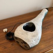 Asymmetrical ceramic lamp Vallauris France 1950, signed, unique