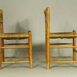 Pair of Dordogne Chairs for Robert Sentou, 1970s