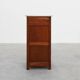 French Art Deco Wood & Grey Marble Top Nightstand, 1920s