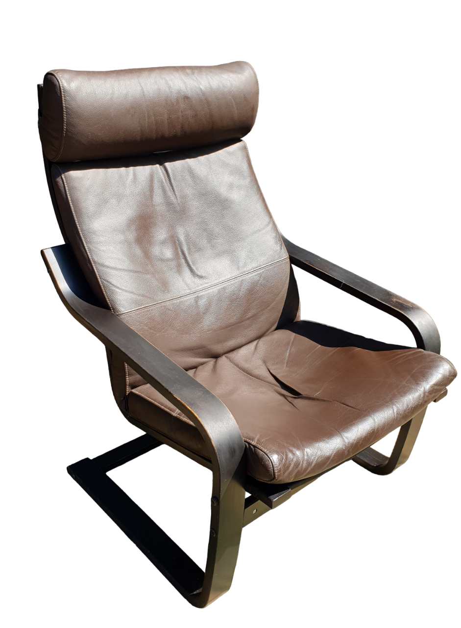 Fauteuil lounge poäng vintage ikéa 1999 cuir