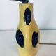 Vintage Yellow & Black Ceramic Lamp Base Modernist 50s/60s Free Form