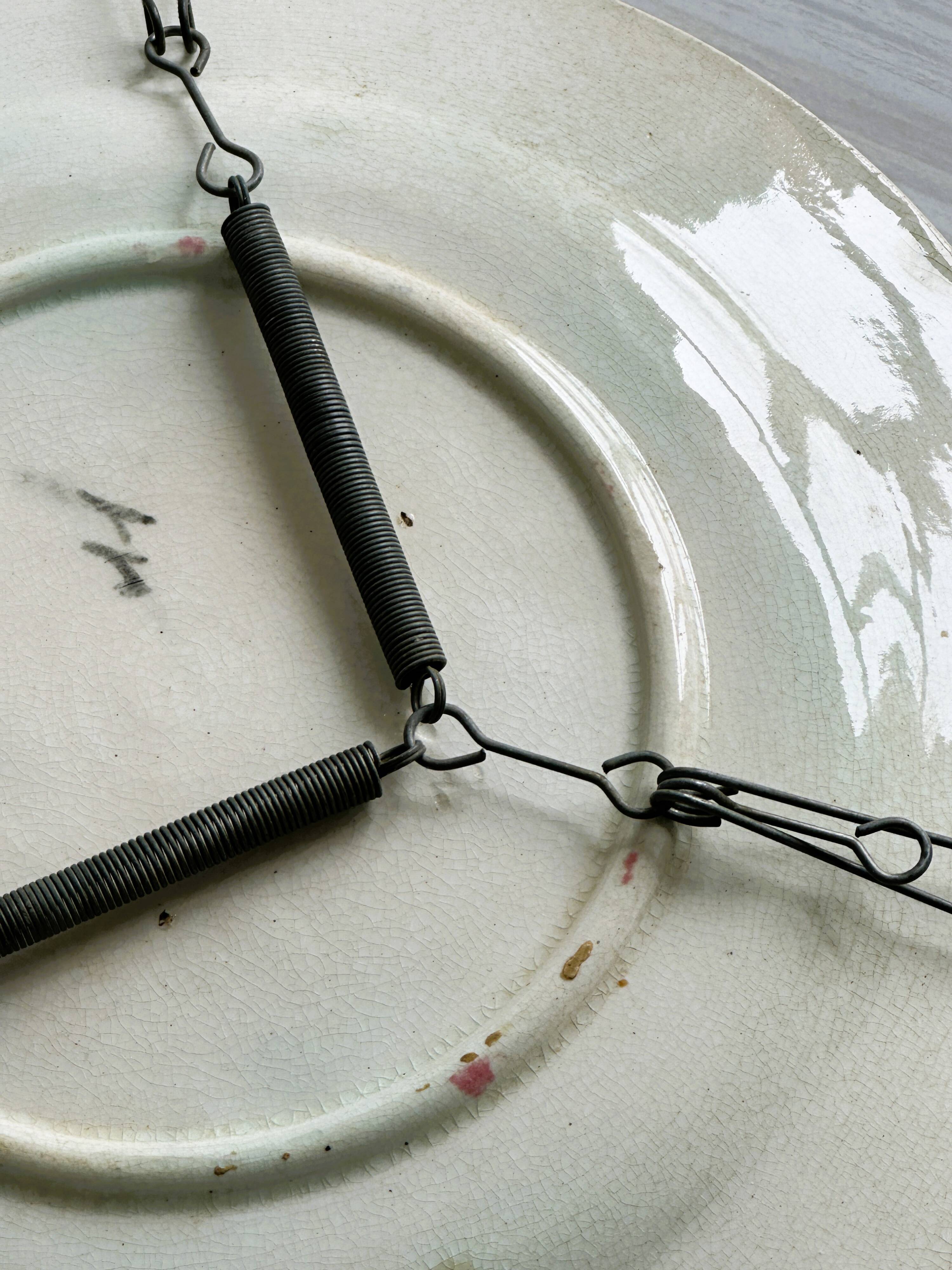 19th century cherry slip plate.