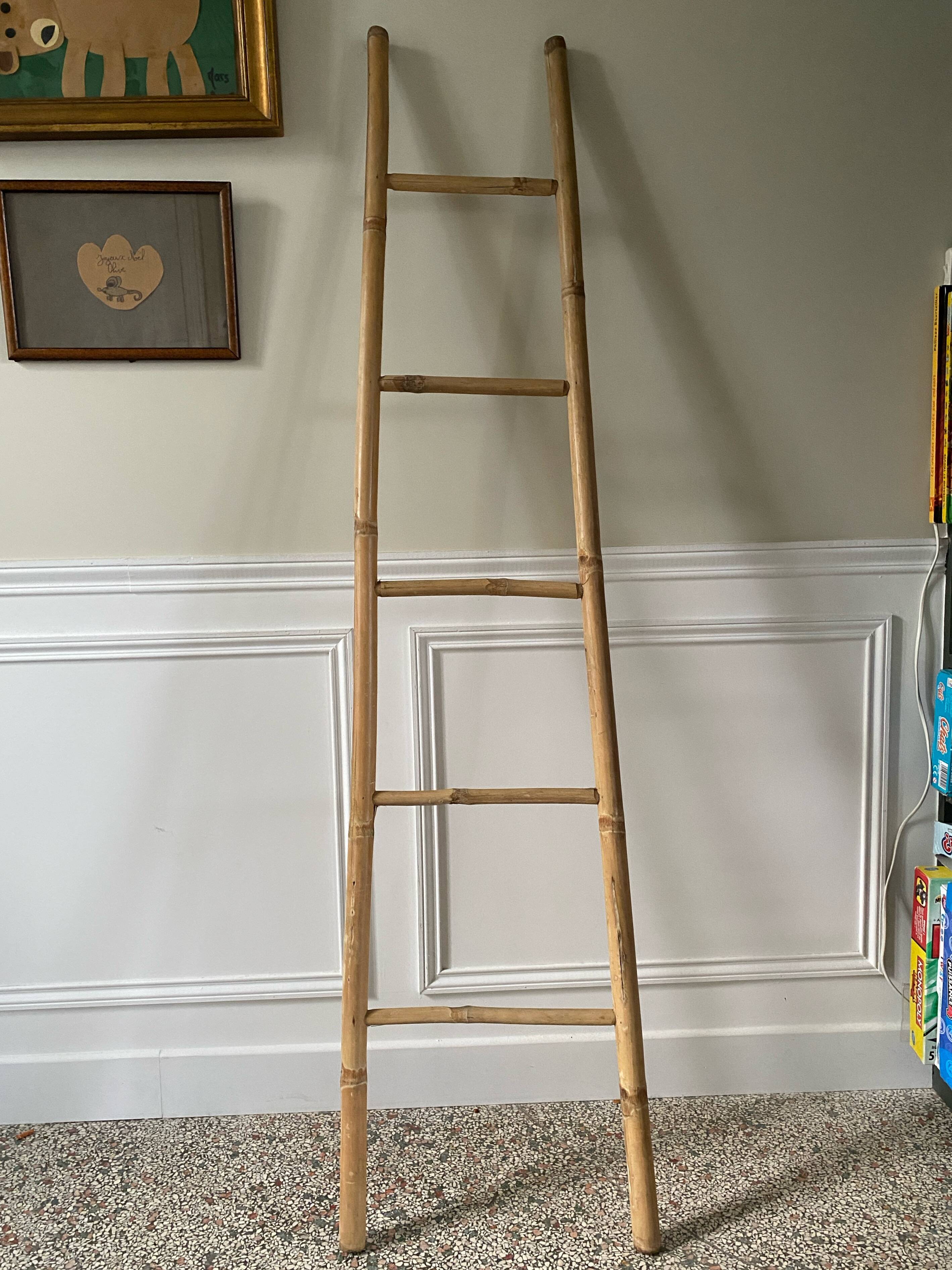 Decorative vintage bamboo ladder