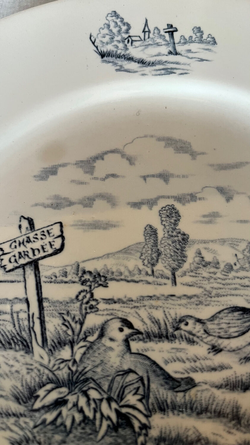 Lot of 4 old Longchamp plates