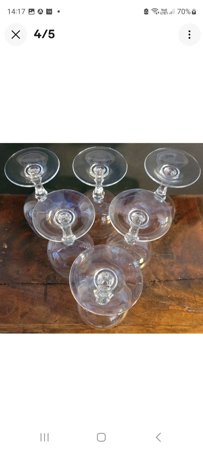 Mikasa wine glasses model Matignon, in clear engraved crystal.