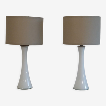 Pair of glass lamps by Bernt Nordstedt for Bergboms 1970