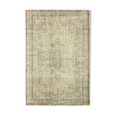 Handmade unique oriental beige rug 202 cm x 313 cm