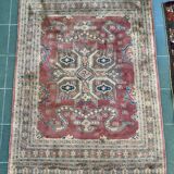 Tapis Pakistannais ancien en laine, noué main, 126 x 205 cm