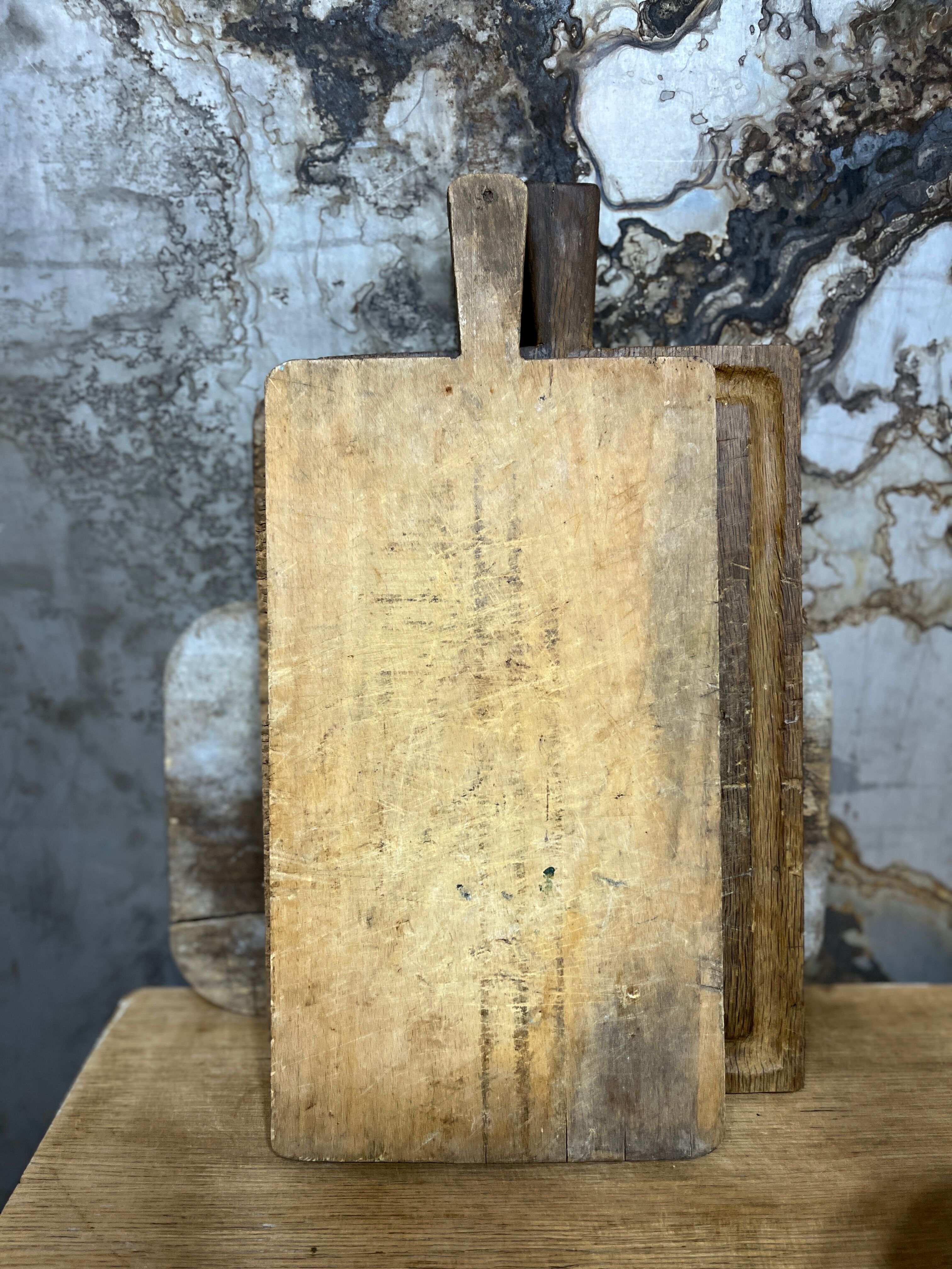 Antique cutting board with handle