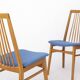 2 of 6 Vintage Dining Chairs, 1960s German Design, Mid Century Modern Beech
