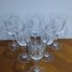 Set of 6 cut crystal wine glasses