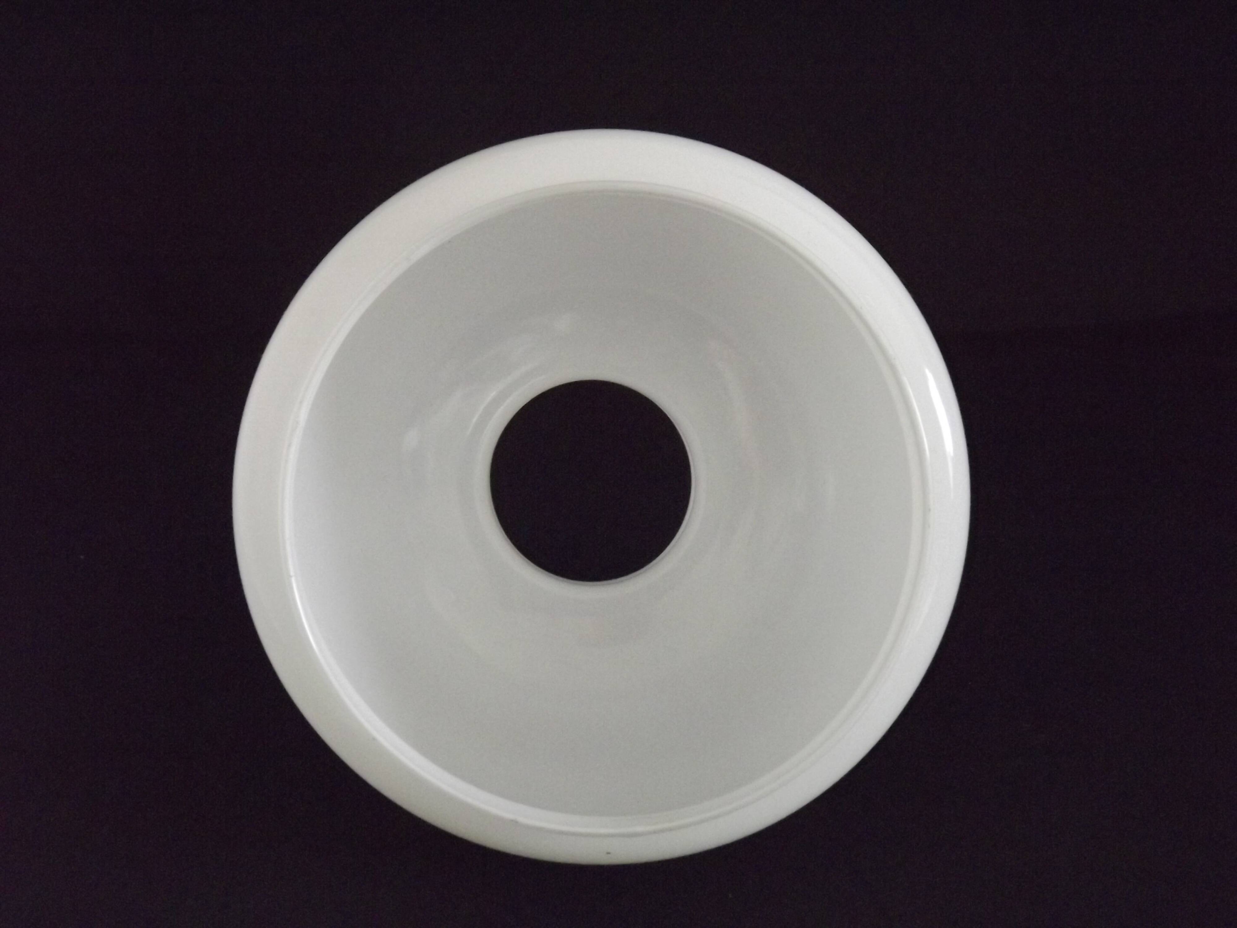 French vintage set of 4 white opaline glass lantern-style replacement shades.