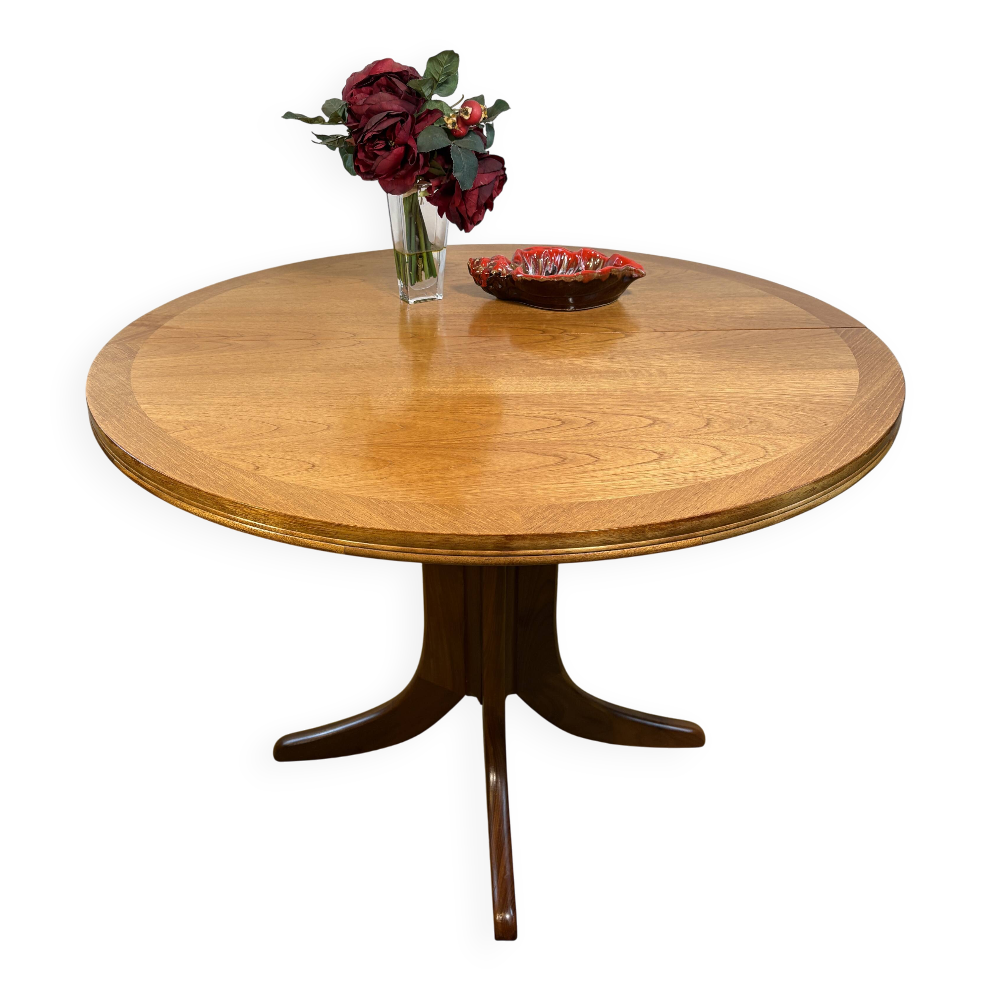 Mid-Century Retro Vintage Teak Extending Round Dining Table by Parker Knoll