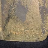 Paul baeke 'maternity' woman & child, modernist art style sculpture