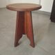 Antique oak stool, folk art