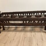 Jar holder carved wood indian nineteenth century