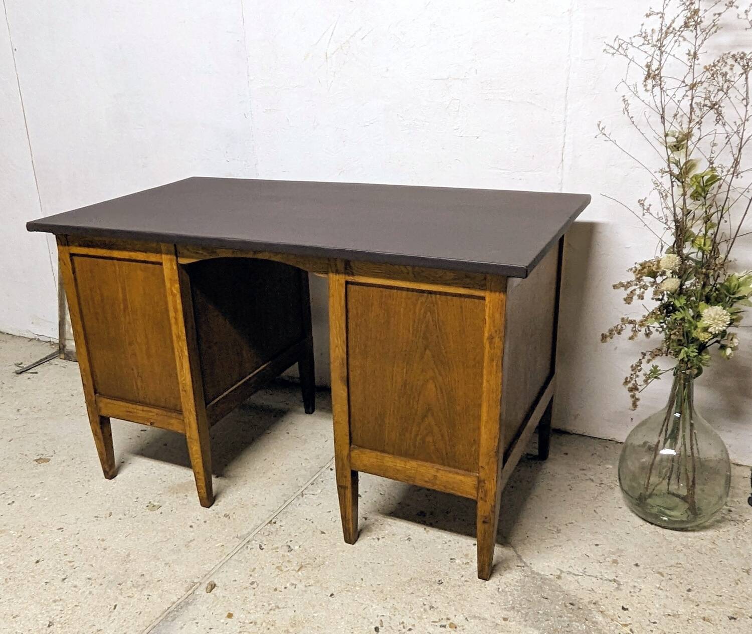 Bureau ministre XIXème et chaise en bois courbé 1940