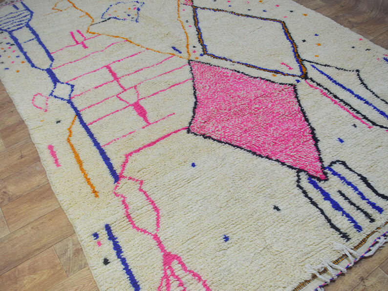 Tapis berbère coloré tribal 323 x 208 cm