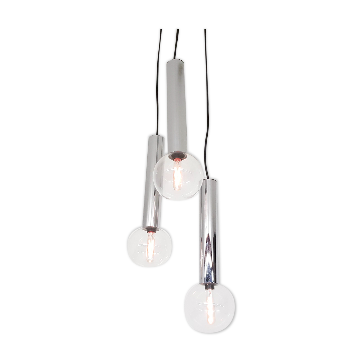 3x globe Pendant light by Staff leuchten, Germany 1960’s