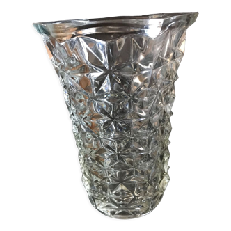 Old pressed glass vase