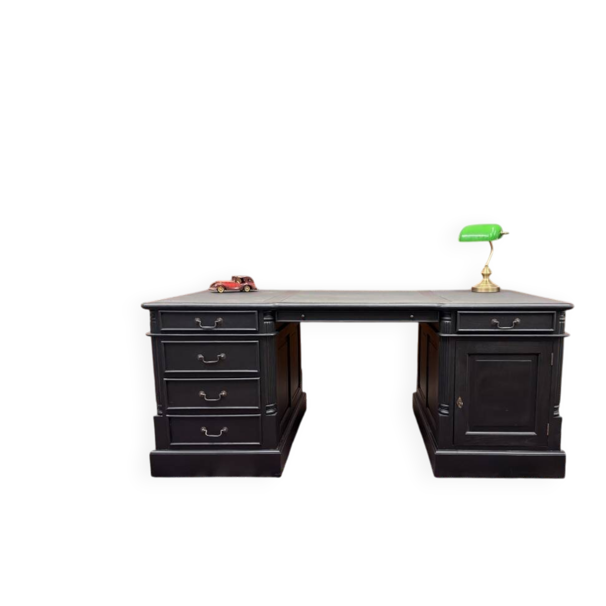 Classic English Black Chesterfield Desk