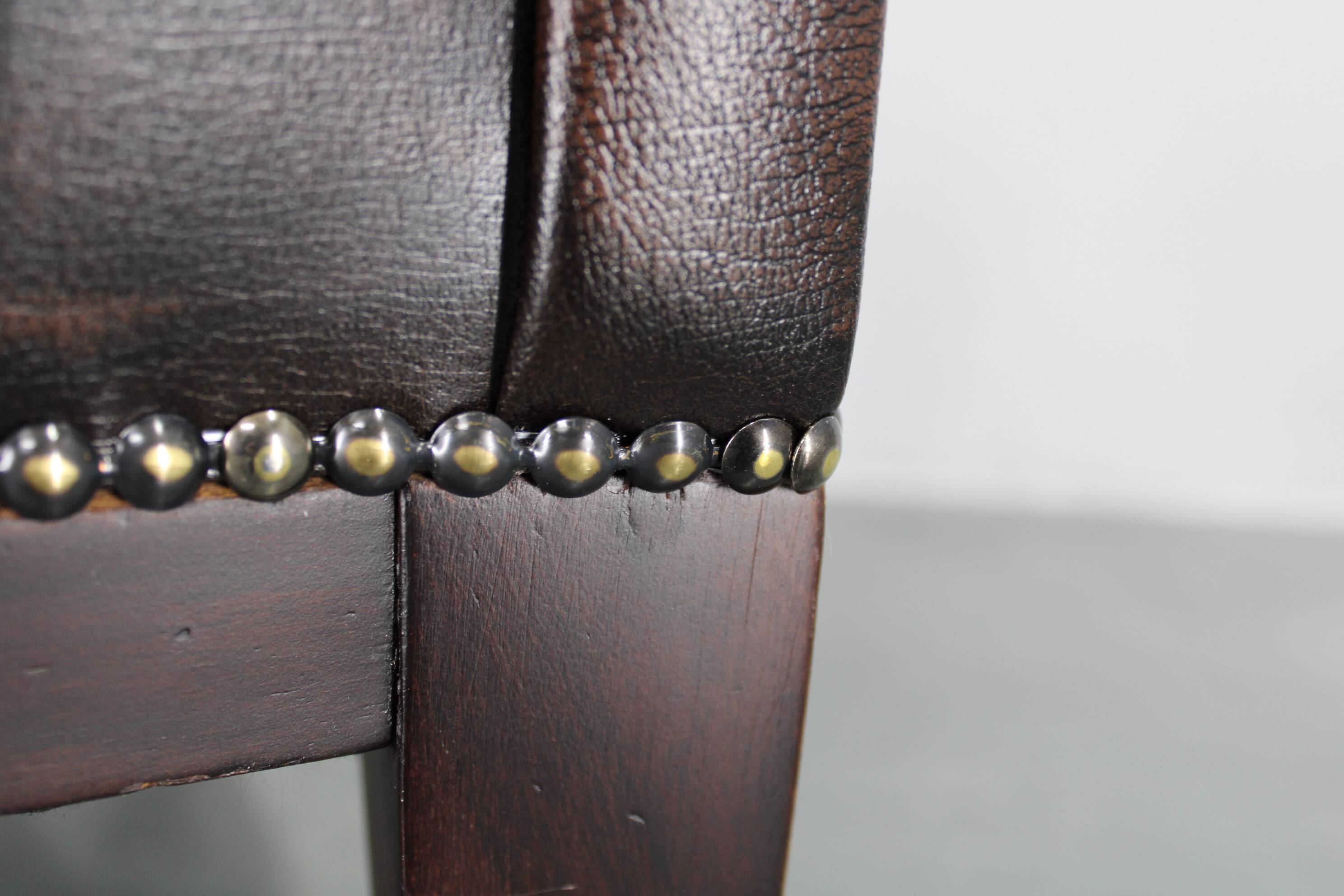 Vintage Leather Armchair, Czechoslovakia