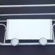 Vintage aluminum swivel mirror wall coat rack