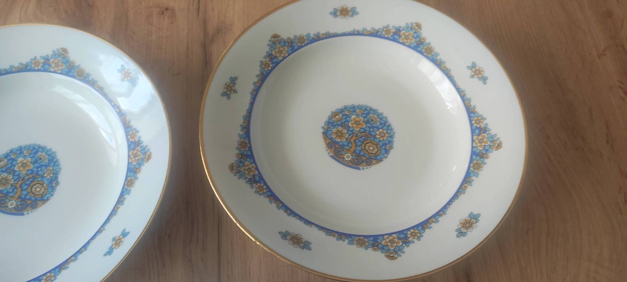 Lot de 3 assiettes creuses limoges - jean boyer (circa 1950)