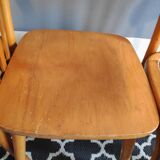 Chairs and stool stamped Luterma varnished wood