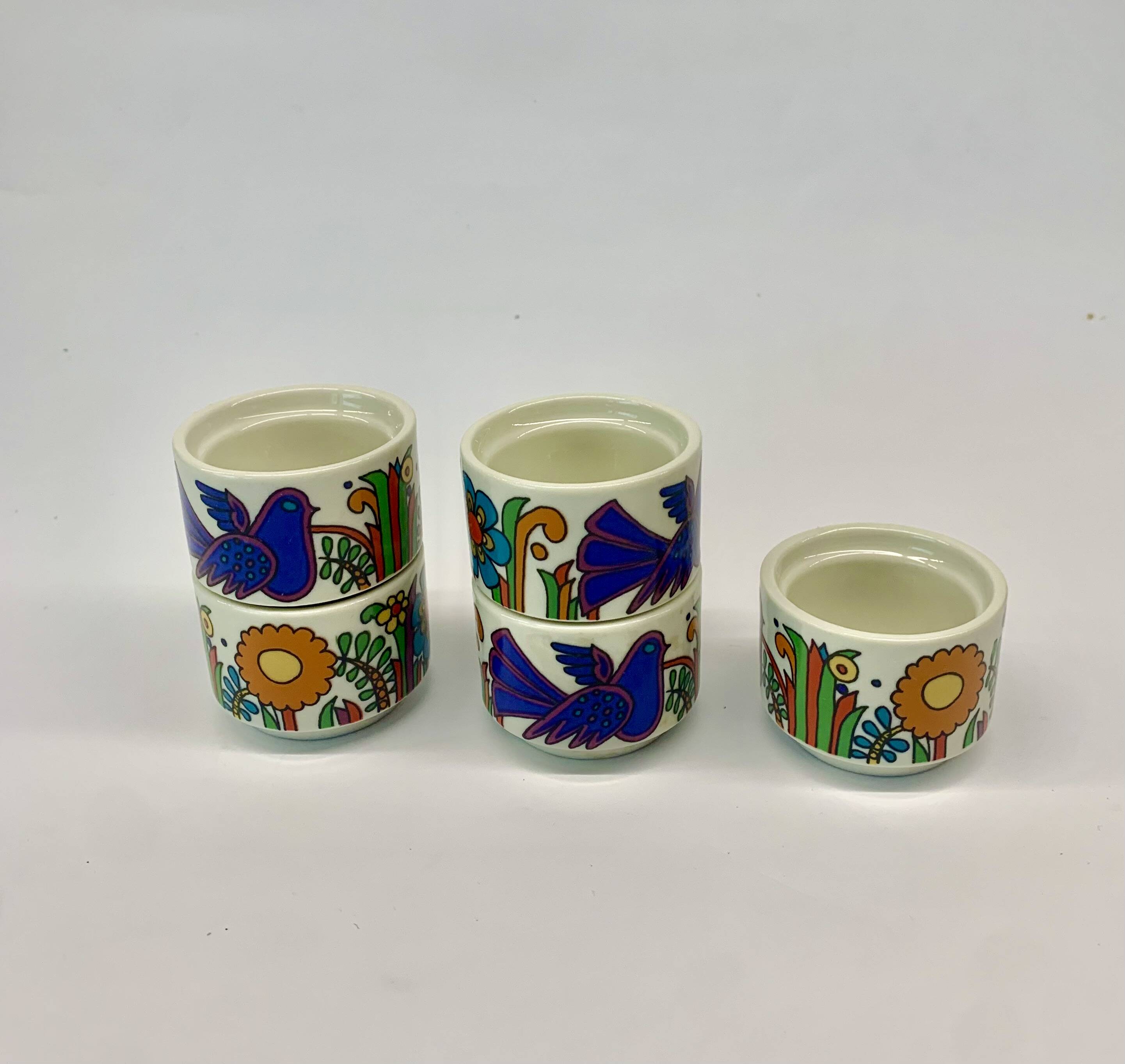 Ensemble de 5 coquetiers Villeroy & Boch Acapulco
