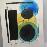 Original contemporary abstract drawing
