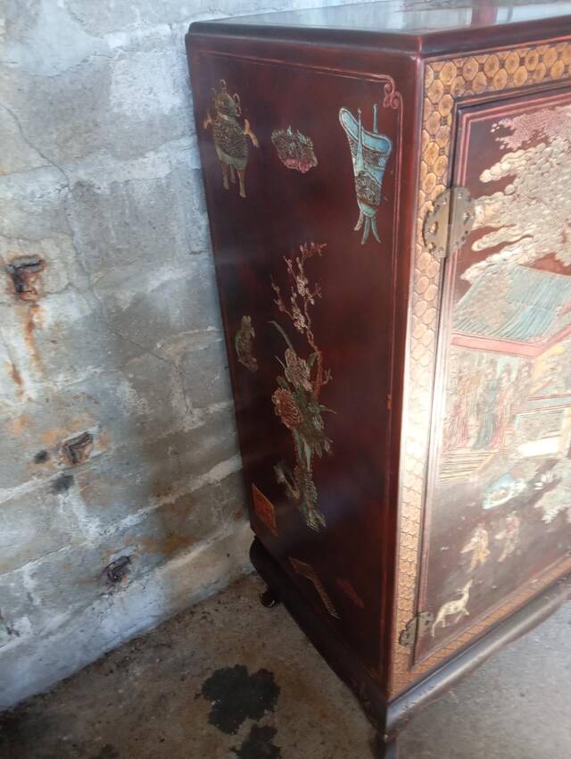 Cabinet de bar d'esprit chinois, années 1970