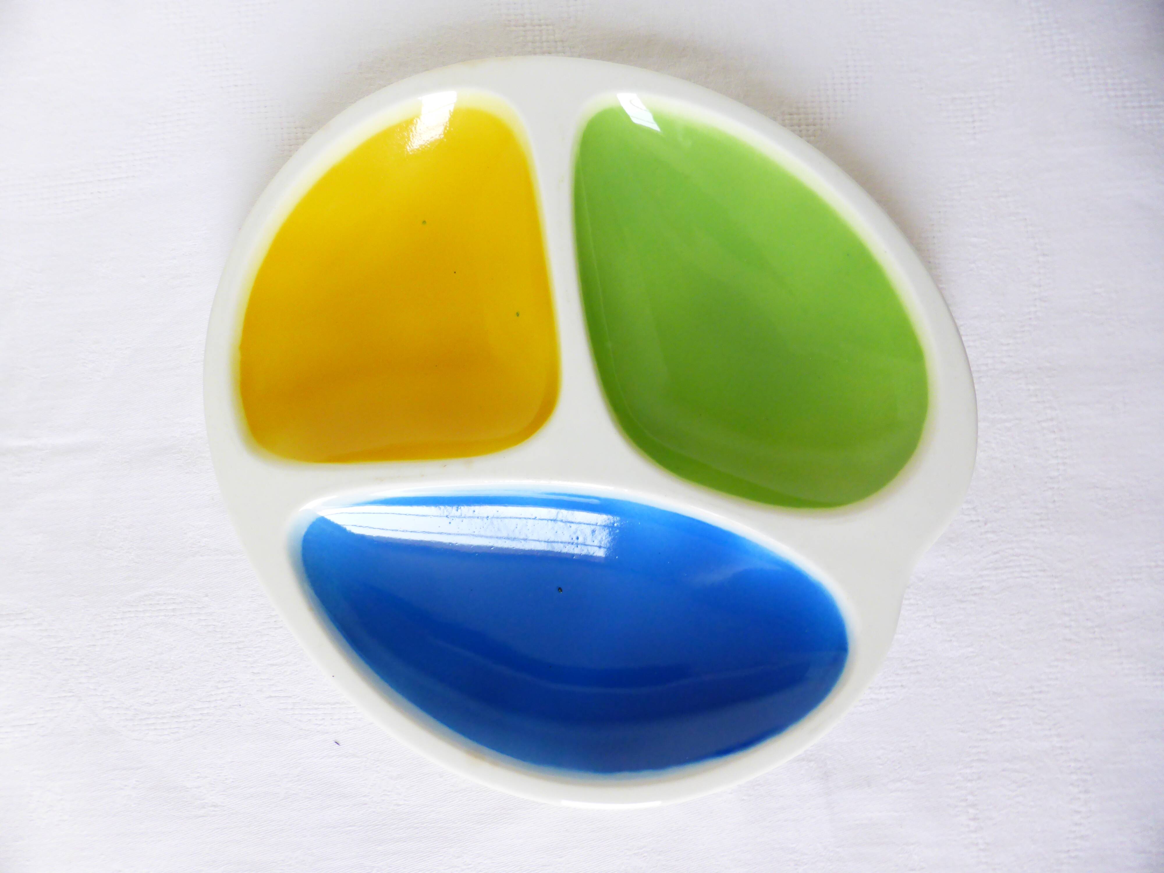 Multicoloured aperitif plate Gien 210773