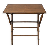 Folding bamboo side table retro 50s bohemian country decoration console furniture entrance