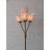 Floor lamp with three shades of glass vintage