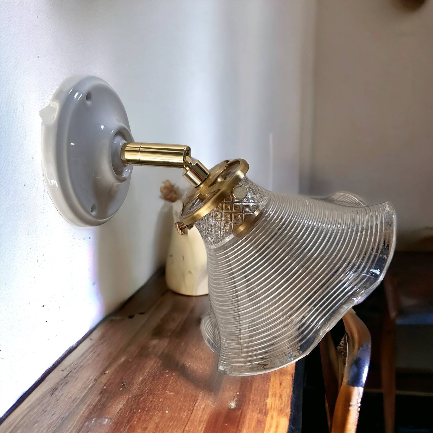 Old tulip wall light