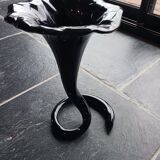 Black opaline vase