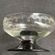 6 champagne glasses 1/2 crystal guilloché colored foot