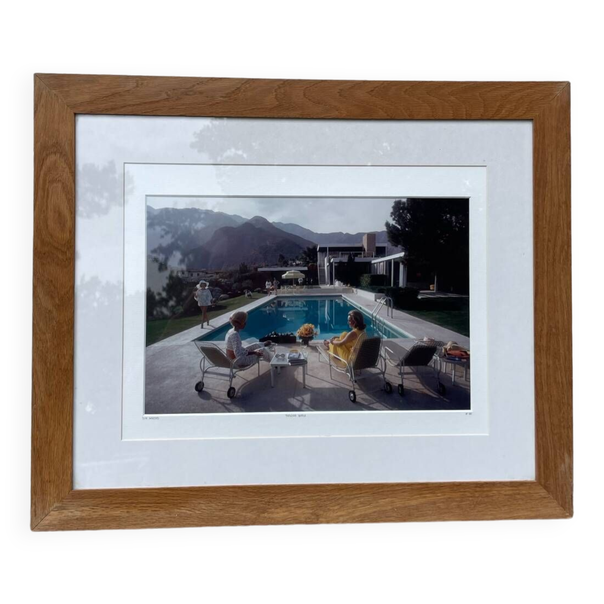 Original framed photograph of Aarons pool