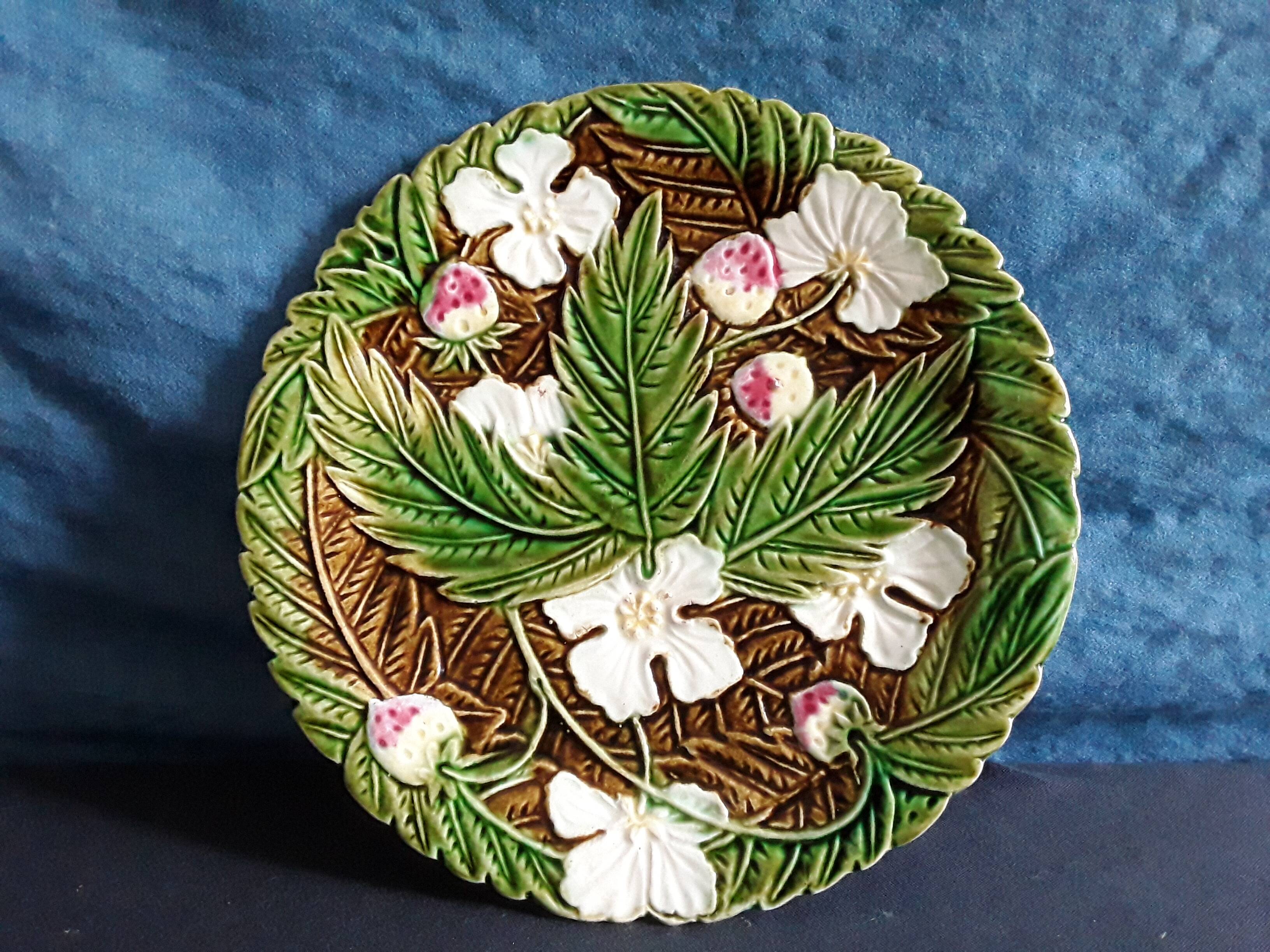 Antique 19th century slip plate