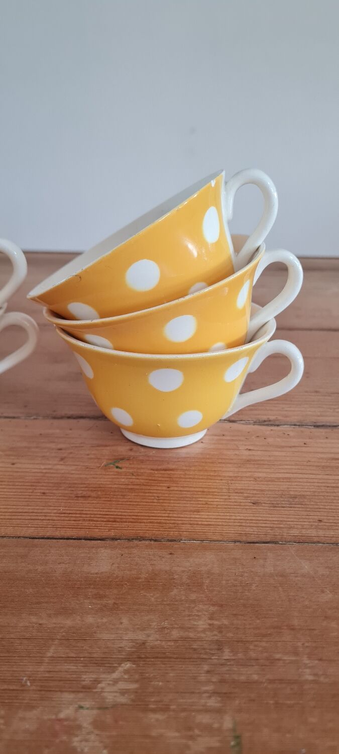 Set of 6 Digoin confetti coffee cups