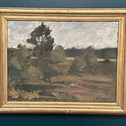 Huile sur toile originale suédoise – "Paysage" par Tornqvist – Signée – Datée 1932 – Encadrée