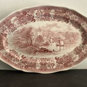 Oval flat Villeroy and Boch, model Burgenland red