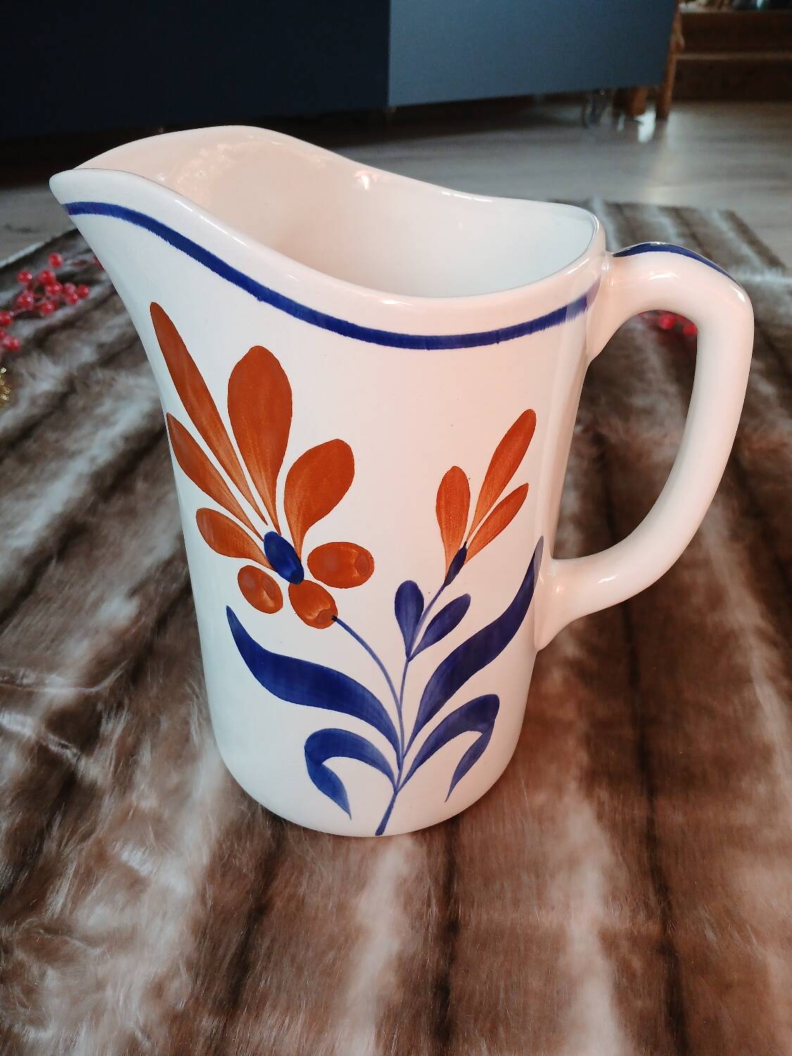 Old pitcher / jug from the Givors pottery