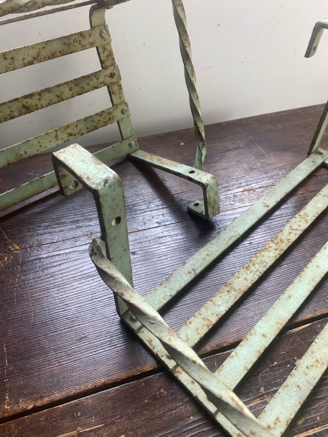 Wrought iron balcony planters