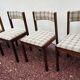 Ensemble de 4 chaises en bois et tweed 70'